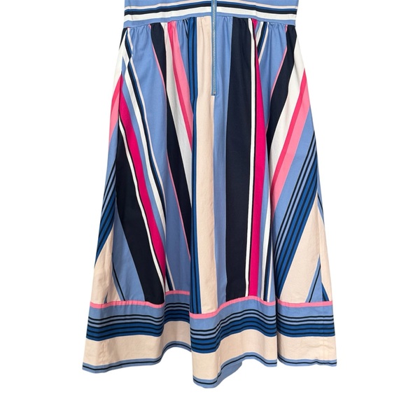 Kate Spade New York Multi Stripe Sleeveless Midi Dress Pink Blue Size 2 - Picture 10 of 14